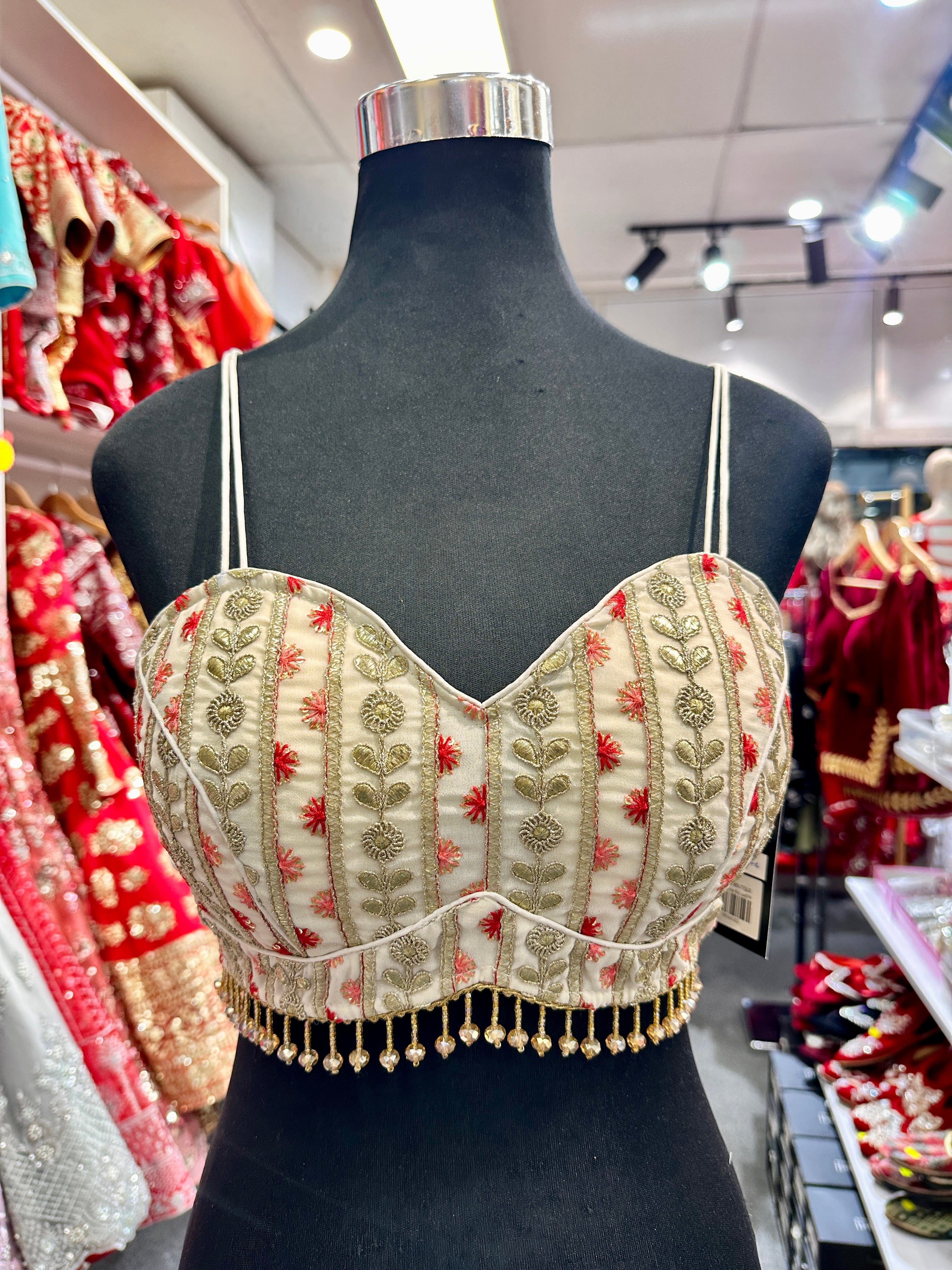 Designer Tube Blouse Off White